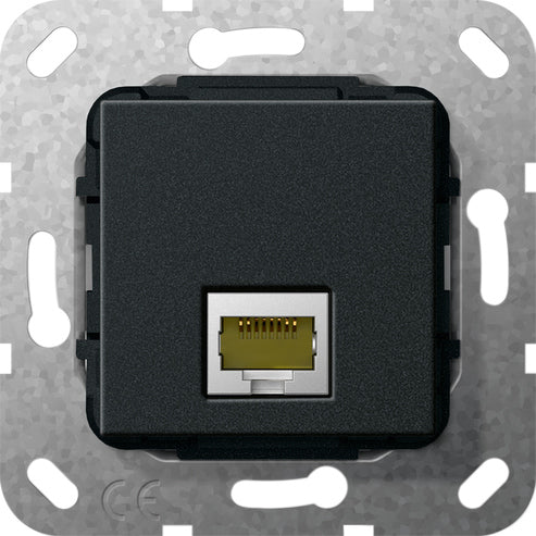 Gira RJ45 Cat 6A 10GB Changeur De Genre Module De Base Noir - 569510
