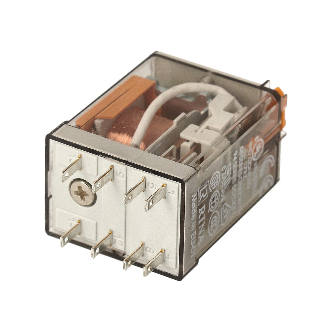 Finder 55.32 Relais Industriel 2CO 10A 24VAC Avec Touche Test - 55.32.8.024.0040