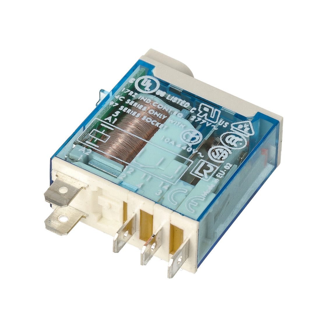Relais Industriel Finder 16A 12VDC Monopolaire Test LED - 46.61.9.012.0074