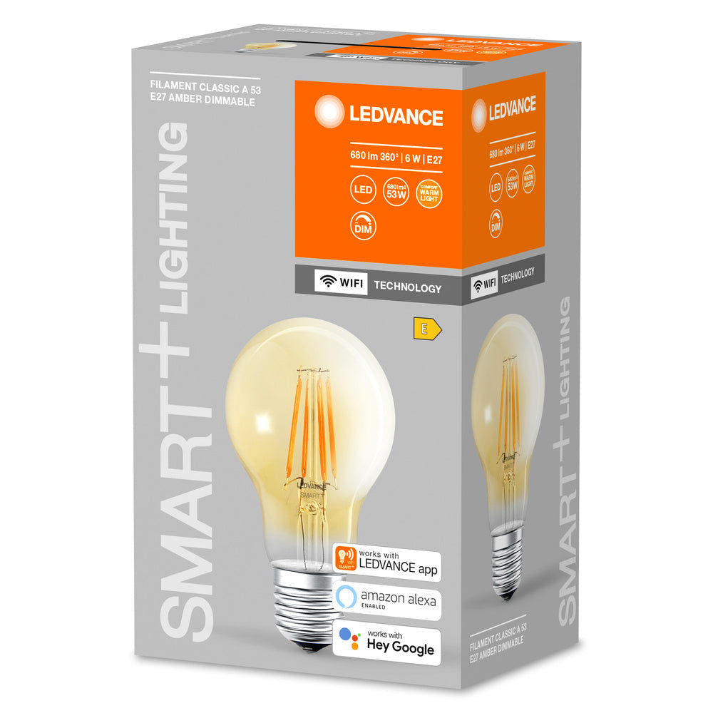 LEDVANCE Ampoule Filament E27 Blanc Chaud WiFi Intelligent 6W - 4058075610521