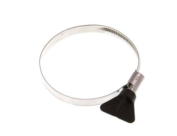 Collier de serrage 60 - 80 mm avec une bande de 9 mm en acier inoxydable 304 et une poignée papillon - Norma [2 Pièces].