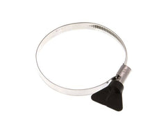 Collier de serrage 60 - 80 mm avec une bande de 9 mm en acier inoxydable 304 et une poignée papillon - Norma [2 Pièces].