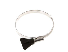 Collier de serrage 60 - 80 mm avec une bande de 9 mm en acier inoxydable 304 et une poignée papillon - Norma [2 Pièces].