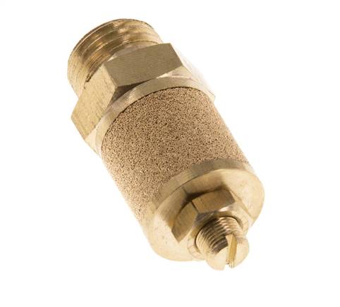 Silencieux de Contrôle du Débit en Laiton G1/4'' Avec Écrou de Blocage