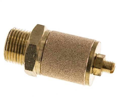Silencieux de Contrôle du Débit en Laiton G3/8'' Avec Écrou de Blocage