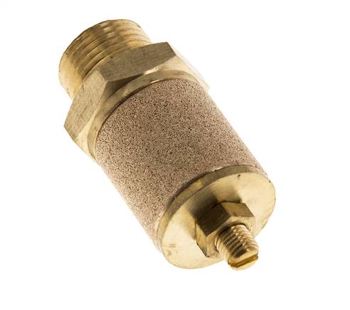 Silencieux de Contrôle du Débit en Laiton G3/8'' Avec Écrou de Blocage