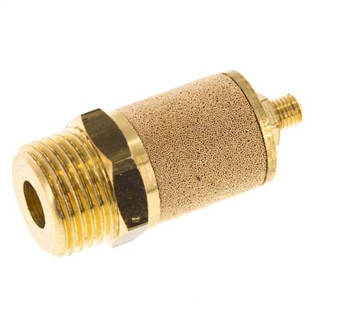 Silencieux de Contrôle du Débit en Laiton G1/2'' Avec Écrou de Blocage