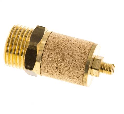 Silencieux de Contrôle du Débit en Laiton G1/2'' Avec Écrou de Blocage