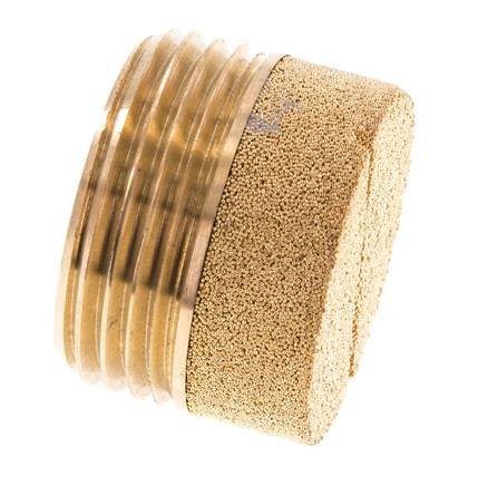 G1'' Bronze Fritté Compact Cylindrique Silencieux Pneumatique