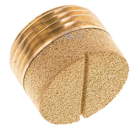 G1'' Bronze Fritté Compact Cylindrique Silencieux Pneumatique