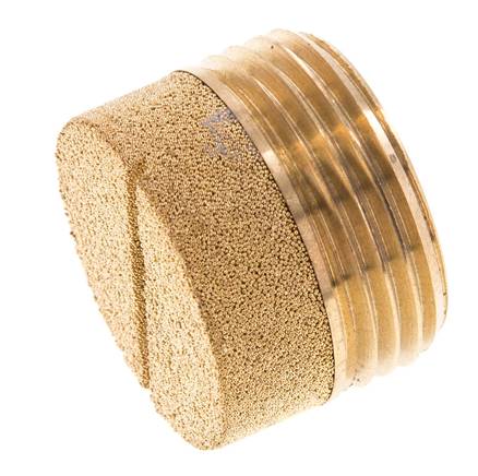 G1'' Bronze Fritté Compact Cylindrique Silencieux Pneumatique