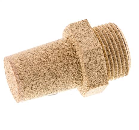 Silencieux Pneumatique en Bronze Fritté G3/4'' Raccord Hexagonal