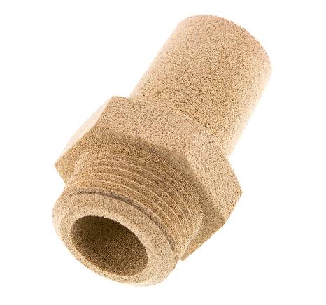 Silencieux Pneumatique en Bronze Fritté G3/4'' Raccord Hexagonal