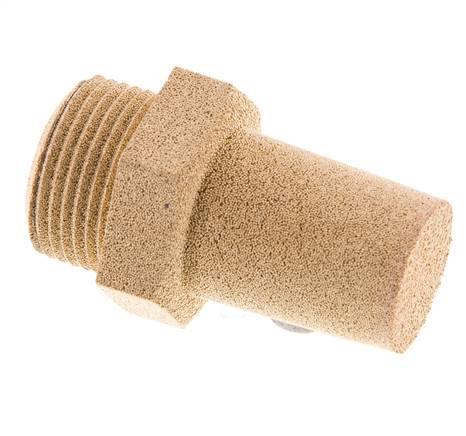 Silencieux Pneumatique en Bronze Fritté G3/4'' Raccord Hexagonal