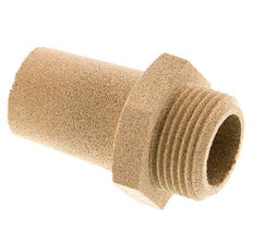 Silencieux Pneumatique en Bronze Fritté G1'' Raccord Hexagonal