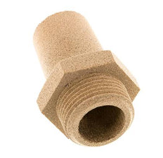 Silencieux Pneumatique en Bronze Fritté G1'' Raccord Hexagonal
