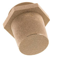 Silencieux Pneumatique en Bronze Fritté G2'' Raccord Hexagonal
