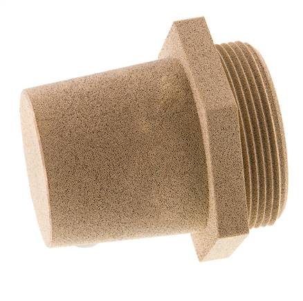 Silencieux Pneumatique en Bronze Fritté G2'' Raccord Hexagonal