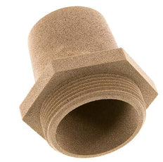 Silencieux Pneumatique en Bronze Fritté G2'' Raccord Hexagonal