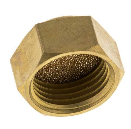 G1/2'' Silencieux Pneumatique Compact à Filetage Femelle en Bronze Fritté