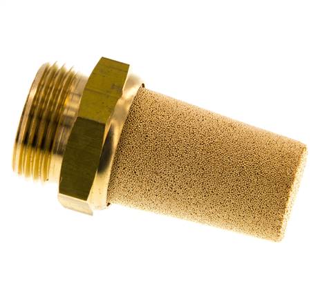Silencieux Pneumatique en Bronze Fritté G3/4'' Raccord en Laiton