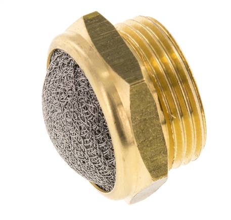 Silencieux Pneumatique Compact en Laiton G3/4'' 1.4301 Maille Métallique