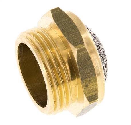 Silencieux Pneumatique Compact en Laiton G3/4'' 1.4301 Maille Métallique