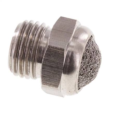 Silencieux Pneumatique Compact en Acier Inoxydable G1/4'' 1.4301 Maille
