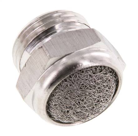 Silencieux Pneumatique Compact en Acier Inoxydable G3/8'' 1.4301 Maille Métallique