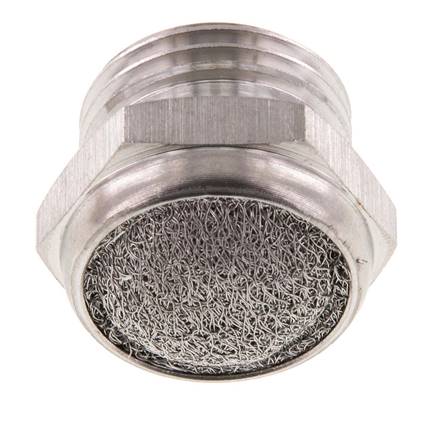 Silencieux Pneumatique Compact en Acier Inoxydable G1/2'' 1.4301 Maille Métallique