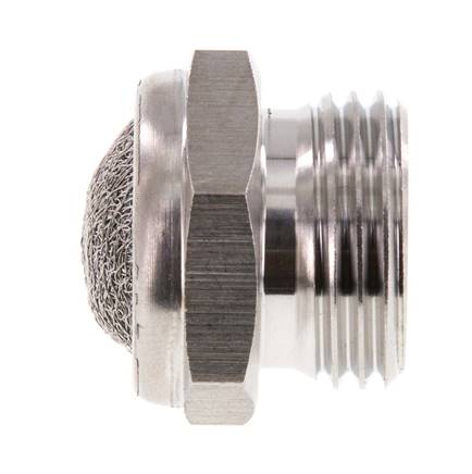 Silencieux Pneumatique Compact en Acier Inoxydable G1/2'' 1.4301 Maille Métallique