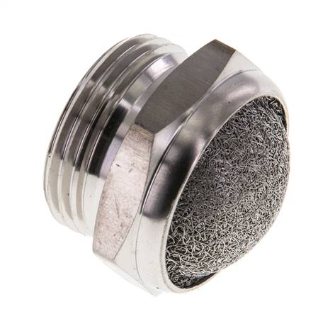 Silencieux Pneumatique Compact en Acier Inoxydable G3/4'' 1.4301 Maille