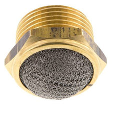 Silencieux Pneumatique Compact en Laiton NPT 1'' 1.4301 Maille Métallique