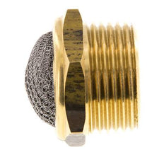 Silencieux Pneumatique Compact en Laiton NPT 1'' 1.4301 Maille Métallique