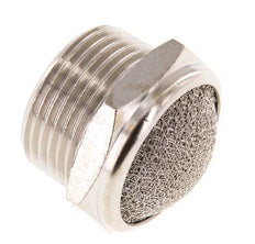 Silencieux Pneumatique Compact en Laiton Nickelé NPT 3/4'' 1.4301 Maille Métallique