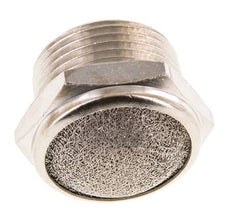 Silencieux Pneumatique Compact en Laiton Nickelé NPT 3/4'' 1.4301 Maille Métallique