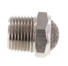 Silencieux Pneumatique Compact en Acier Inoxydable NPT 3/8'' 1.4301 Maille Métallique
