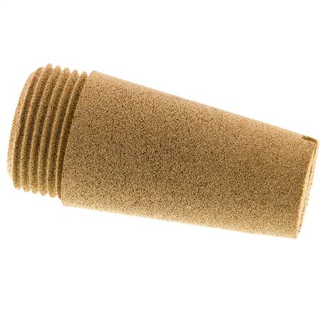 Silencieux Pneumatique en Bronze Fritté G1'' Fente de Vis