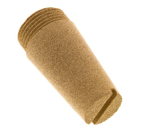 Silencieux Pneumatique en Bronze Fritté G1'' Fente de Vis