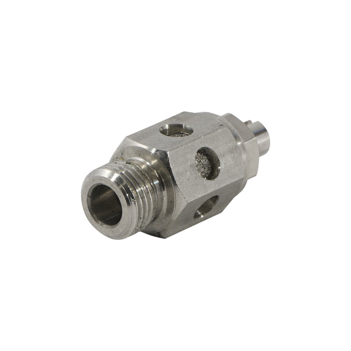 Vanne d'étranglement 3/8" NPT en acier inoxydable avec silencieux [50 pièces].