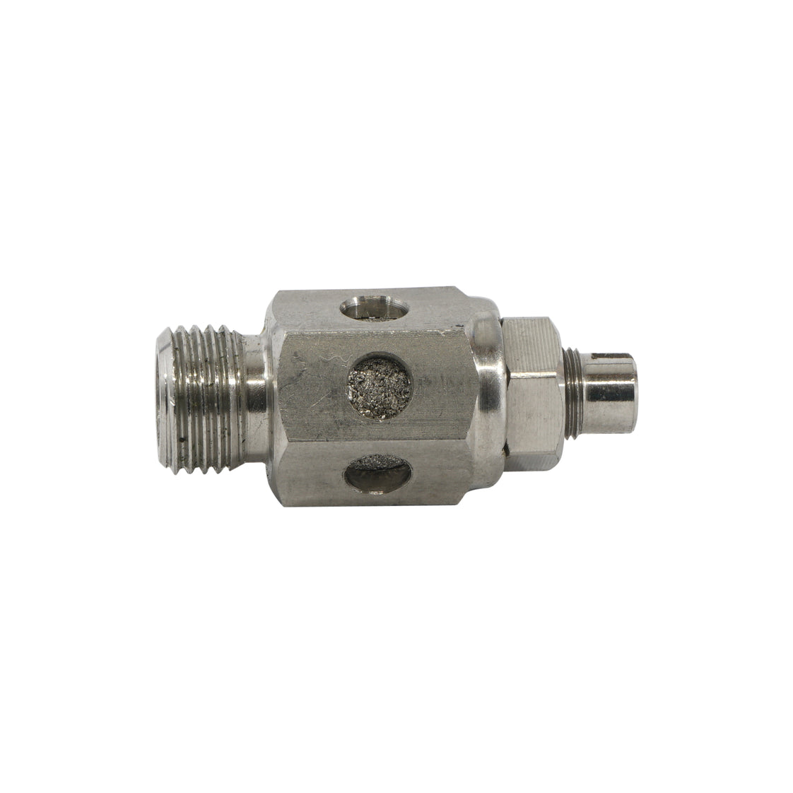 Vanne d'étranglement 3/8" NPT en acier inoxydable avec silencieux [50 pièces].