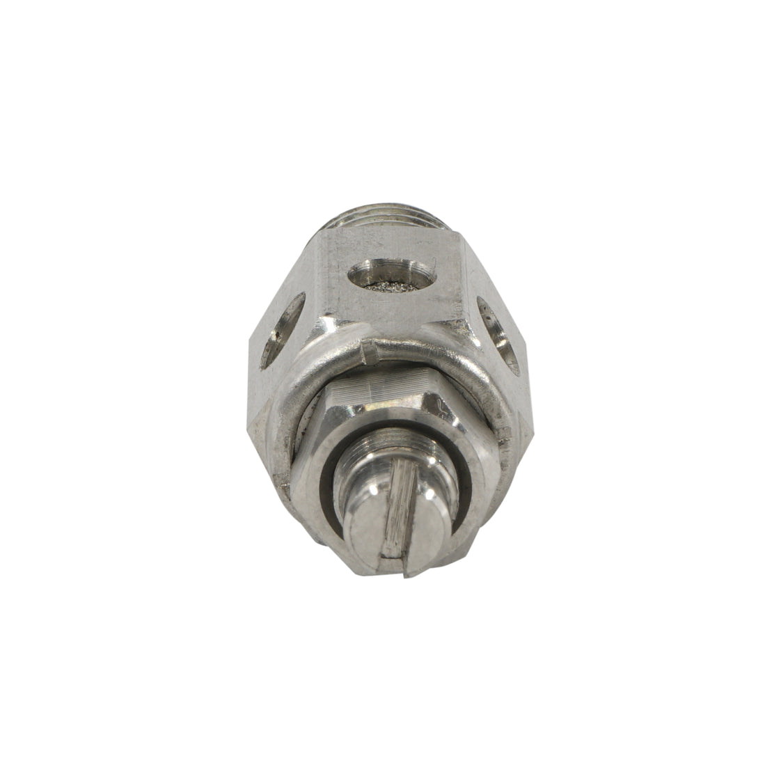 Vanne d'étranglement 3/8" NPT en acier inoxydable avec silencieux [50 pièces].