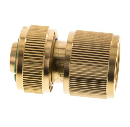 Connecteur de tuyau en laiton style GARDENA 13 mm (1/2") Water Stop