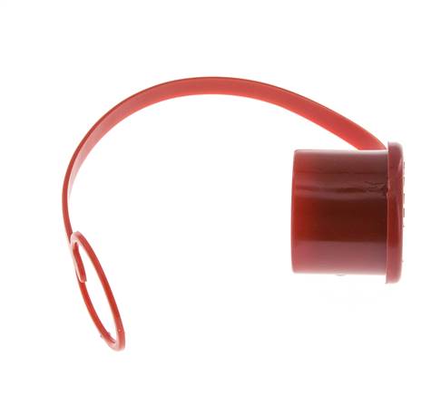 Capuchon de protection anti-poussière en plastique de 30 mm pour fiche d'accouplement avec chaîne [2 pièces].