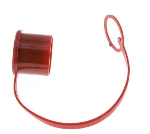 Capuchon de protection anti-poussière en plastique de 30 mm pour fiche d'accouplement avec chaîne [2 pièces].