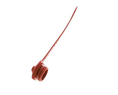 M 32 x 3 Capuchon de protection anti-poussière en plastique pour fiche d'accouplement avec chaîne