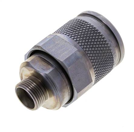 Coupleur hydraulique en acier Bouchon 15 mm L Anneau de coupe ISO 14540/8434-1 D M36 x 3