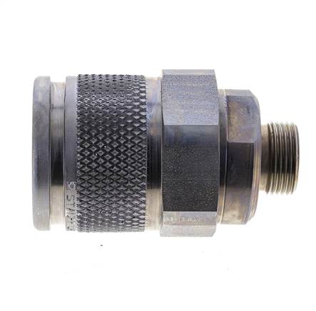 Coupleur hydraulique en acier Bouchon 15 mm L Anneau de coupe ISO 14540/8434-1 D M36 x 3