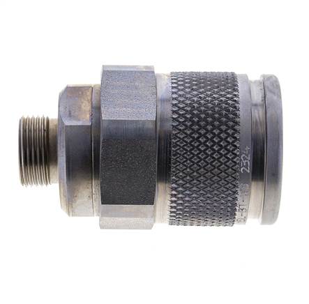 Coupleur hydraulique en acier Bouchon 15 mm L Anneau de coupe ISO 14540/8434-1 D M36 x 3