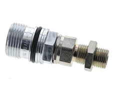 Acier DN 10 Coupleur hydraulique Manchon 10 mm L Anneau de compression Cloison ISO 14541/8434-1 D M28 x 2